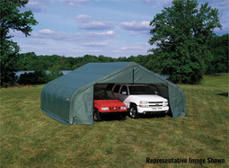 ShelterLogic ShelterCoat 22 x 24 x 11 ft. Garage Peak Green Cover