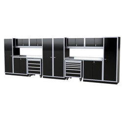Moduline PRO II Series Garage Cabinet Combination 20 Foot Wide #PGC020-04X Moduline PRO II Series Garage Cabinet Combination 20 Foot Wide #PGC020-04X