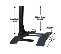 Tuxedo SP-6K-SS 6,000 lb Single Post Storage Lift Tuxedo SP-6K-SS 6,000 lb Single Post Storage Lift