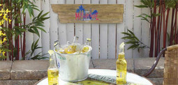 Margaritaville Directional Garden Sign - Surf School