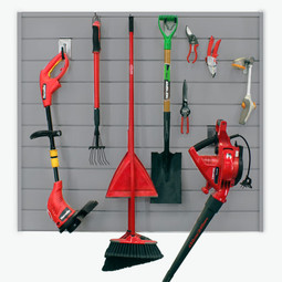 Proslat 4 ft. x 4 ft. PVC Slatwall - Light Gray Proslat 4 ft. x 4 ft. PVC Slatwall - Light Gray