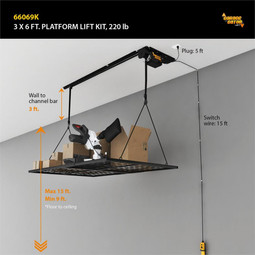 Proslat Garage Gator 3' x 6' Platform 220 lb Lift Kit