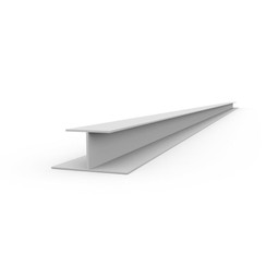 Proslat 48.5 in. PVC H Trim - White Proslat 48.5 in. PVC H Trim - White