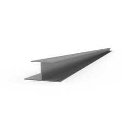 Proslat 48.5 in. PVC H Trim - Light Gray Proslat 48.5 in. PVC H Trim - Light Gray