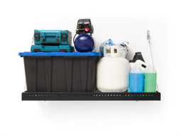 NewAge Pro Series 2 ft. x 4 ft. Wall Mounted Steel Shelf - Black (Set of 2)