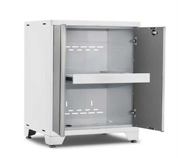 NewAge Pro Series 3.0 White w/Platinum Door 2-Door Base Cabinet