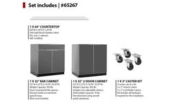 NewAge Aluminum Slate 64"W x 24"D Outdoor Kitchen Set w/Countertop NewAge Aluminum Slate 64"W x 24"D Outdoor Kitchen Set w/Countertop