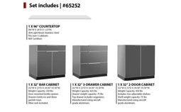 NewAge Aluminum Slate 96"W x 24"D Outdoor Kitchen Set w/Countertop NewAge Aluminum Slate 96"W x 24"D Outdoor Kitchen Set w/Countertop