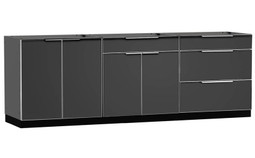 NewAge Aluminum Slate 96"W x 24"D Outdoor Kitchen Set NewAge Aluminum Slate 96"W x 24"D Outdoor Kitchen Set