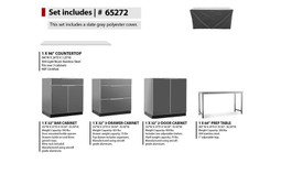 NewAge Aluminum Slate 184"W x 24"D Outdoor Kitchen Set w/Countertops & Covers NewAge Aluminum Slate 184"W x 24"D Outdoor Kitchen Set w/Countertops & Covers