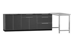 NewAge Aluminum Slate 184"W x 24"D Outdoor Kitchen Set NewAge Aluminum Slate 184"W x 24"D Outdoor Kitchen Set