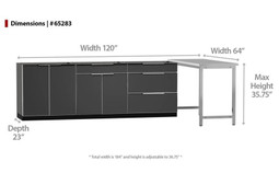 NewAge Aluminum Slate 184"W x 24"D Outdoor Kitchen Set NewAge Aluminum Slate 184"W x 24"D Outdoor Kitchen Set