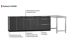 NewAge Aluminum Slate 184"W x 24"D Outdoor Kitchen Set NewAge Aluminum Slate 184"W x 24"D Outdoor Kitchen Set