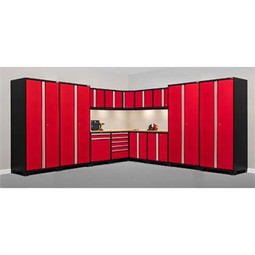 NewAge Pro Series 3.0 Red 16 Piece Corner Set w/Bamboo Top & LED Lights