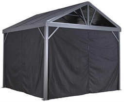Sojag Curtains for Sanibel 8 x 8 ft Black - Gazebo Not Included