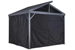 Sojag Curtains for Sanibel 8 x 8 ft Black - Gazebo Not Included