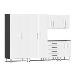 Ulti-MATE Garage 2.0 Series White Metallic 6-Piece Kit Ulti-MATE Garage 2.0 Series White Metallic 6-Piece Kit