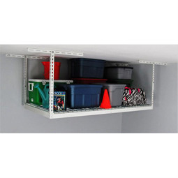 MonsterRax 3' x 6' Overhead Storage Rack 12" - 21" Drop - White MonsterRax 3' x 6' Overhead Storage Rack 12" - 21" Drop - White