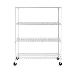 SafeRacks 72"H x 60"W x 24"D 4-Tier NSF Wire Shelving SafeRacks 72"H x 60"W x 24"D 4-Tier NSF Wire Shelving