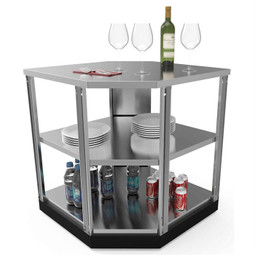 NewAge Stainless Steel 90-Degree Corner Shelf NewAge Stainless Steel 90-Degree Corner Shelf