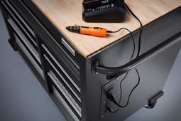 Gladiator 41" 9 Drawer Mobile Tool Workbench with Solid Wood Top