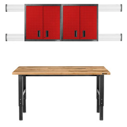 Gladiator Premier Welded Steel Red 3 Piece Set