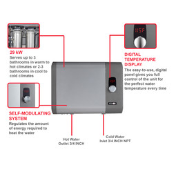 Atmor 29kW 5.4 GPM Electric Tankless Water Heater Atmor 29kW 5.4 GPM Electric Tankless Water Heater