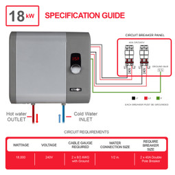 Atmor 18kW 3.73 GPM Electric Tankless Water Heater (3-Pack) Atmor 18kW 3.73 GPM Electric Tankless Water Heater (3-Pack)
