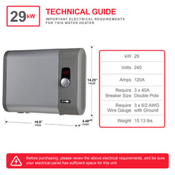 Atmor 29kW 5.4 GPM Electric Tankless Water Heater (3-Pack) Atmor 29kW 5.4 GPM Electric Tankless Water Heater (3-Pack)