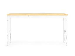 NewAge Pro Series 72" Adjustable Height Bamboo Workbench - White NewAge Pro Series 72" Adjustable Height Bamboo Workbench - White