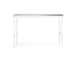 NewAge Pro Series 56" Adjustable Height Stainless Steel Workbench - White NewAge Pro Series 56" Adjustable Height Stainless Steel Workbench - White