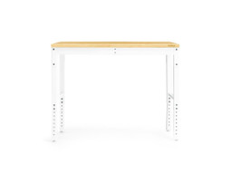 NewAge Pro Series 48" Adjustable Height Bamboo Workbench - White