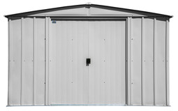 Arrow Classic Steel Storage Shed 10x12 - Flute Grey