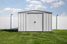 Arrow Classic Steel Storage Shed 10x12 - Flute Grey