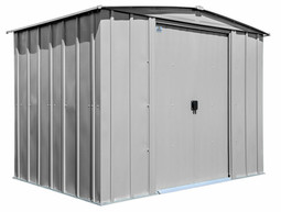 Arrow Classic Steel Storage Shed 8x8 - Flute Grey
