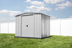 Arrow Classic Steel Storage Shed 8x8 - Flute Grey
