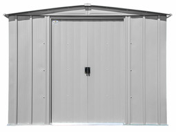 Arrow Classic Steel Storage Shed 8x8 - Flute Grey
