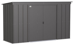 Arrow Classic Steel Storage Shed 10x4 - Charcoal