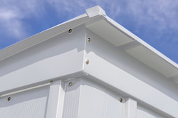 Arrow Classic Steel Storage Shed 8x4 - Flute Grey