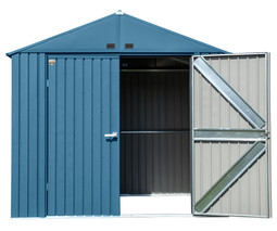 Arrow Elite Steel Storage Shed 8x6 Blue Grey