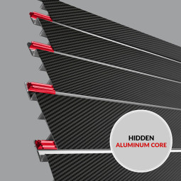 Proslat PROCORE+ Black Carbon fiber PVC Slatwall 8 ft. x 4 ft. Proslat PROCORE+ Black Carbon fiber PVC Slatwall 8 ft. x 4 ft.