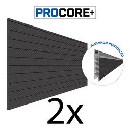 Proslat PROCORE+ Carbon fiber PVC Slatwall (2 Pack) 64 sq ft Proslat PROCORE+ Carbon fiber PVC Slatwall (2 Pack) 64 sq ft
