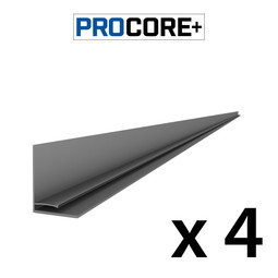 Proslat 8 ft. PROCORE+ Black carbon fiber PVC Top Trim Pack (4-Pack)