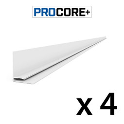 Proslat 8 ft. PROCORE+ Silver gray carbon fiber PVC Top Trim Pack (4-Pack)