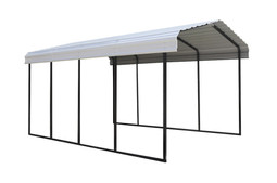 Arrow Steel Carport 12 x 20 x 9 ft. Galvanized Eggshell