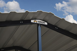 Arrow Steel Carport 20 x 29 x 9 ft. Galvanized Eggshell
