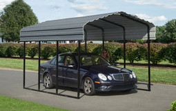 Arrow Steel Carport 10 x 20 x 9 ft. Galvanized Charcoal