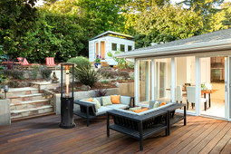 Paragon Outdoor Helios Round Flame Tower Heater with Remote Control, 82.5”, 32,000 BTU - Hammered Black