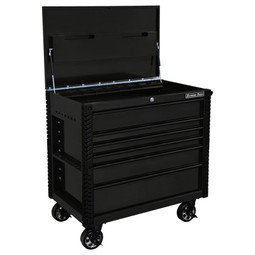 Extreme Tools EX Series 41" 6 Drawer Tool Cart with Bumpers - Matte Black w/Black Drawer Pulls Extreme Tools EX Series 41" 6 Drawer Tool Cart with Bumpers - Matte Black w/Black Drawer Pulls