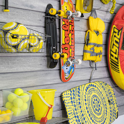 Proslat 8 ft. x 4 ft. PROCORE+ PVC Slatwall ( Pack) 128 sq ft - Gray Wood Proslat 8 ft. x 4 ft. PROCORE+ PVC Slatwall ( Pack) 128 sq ft - Gray Wood